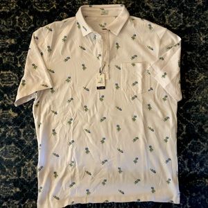 NWT Johnnie-O Men’s Hula Girl Print Polo
